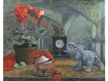 рис.0 still life with clock  Кликните для просмотра к этому слайду